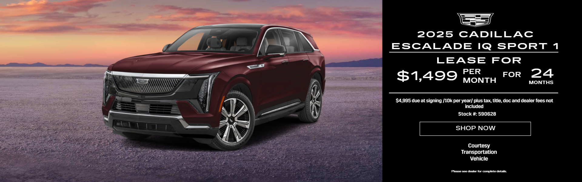 Lease for 2025 Cadillac ESCALADE IQ Sport 1